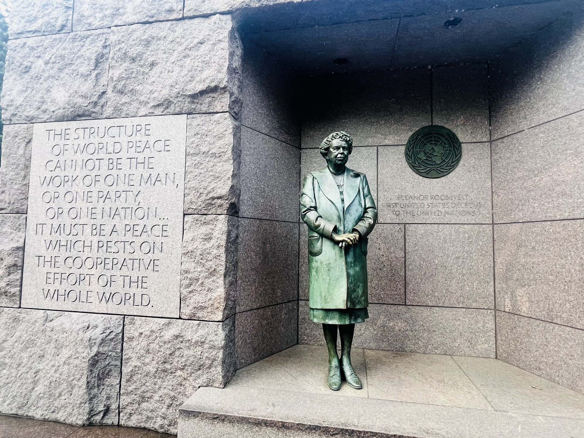 Eleanor Roosevelt statue in Washington, DC